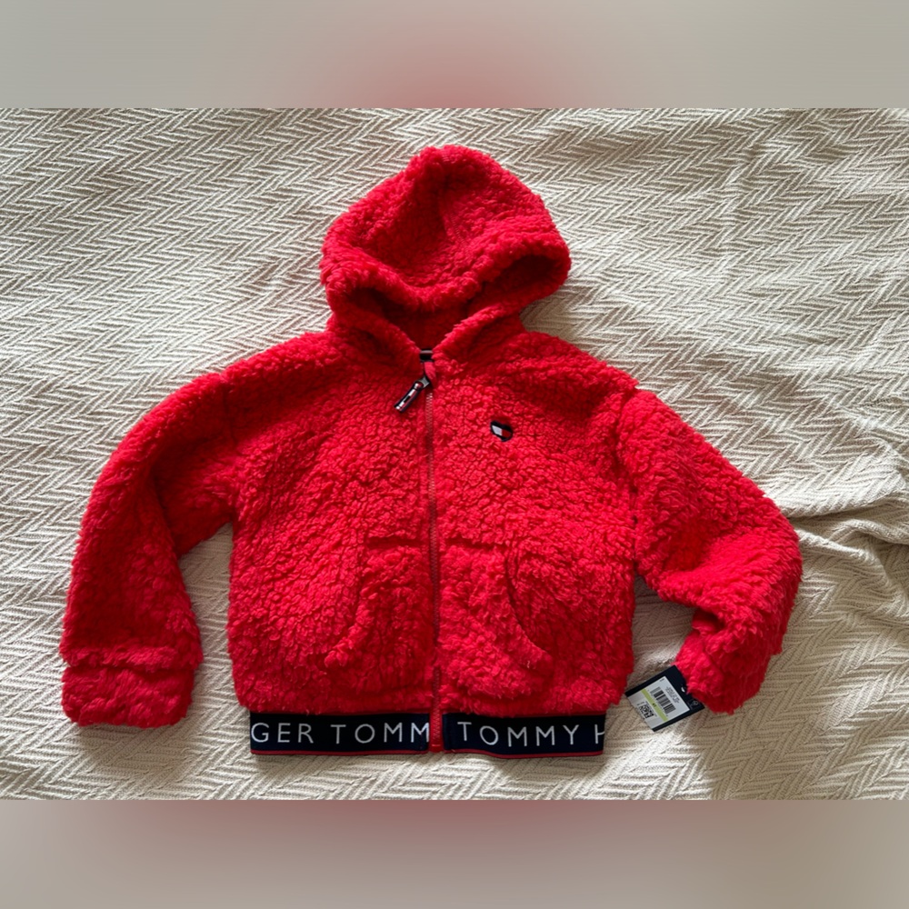 Tommy Hilfiger 4t toddler girl zip up sherpa hoodie